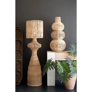 Rattan Floor Lamp with Shade 2