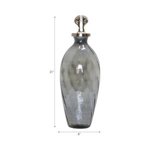 FORDHAMDALE GRAY GLASS VASE 21 (IN) 7