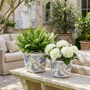 ENOCHFIELD SET OF 2 BLUE PLANTER 10 (IN) 10