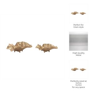 HAWLEYPORT SET OF 2 GOLD BOWLS 5 (IN) 9