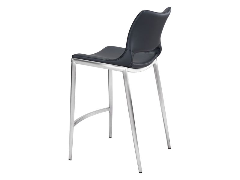 Ace Counter Stool Black & Silver 6
