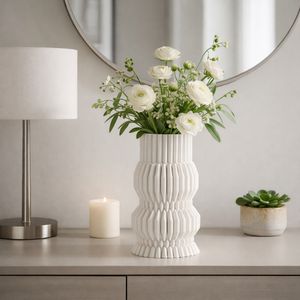 CALTONPORT WHITE VASE 15 (IN) 10
