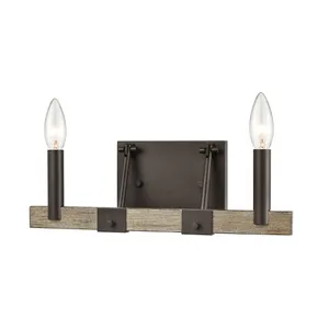 Transitions 14″ Wide 2-Light Vanity Light - Oil Rubbed Bronze 3