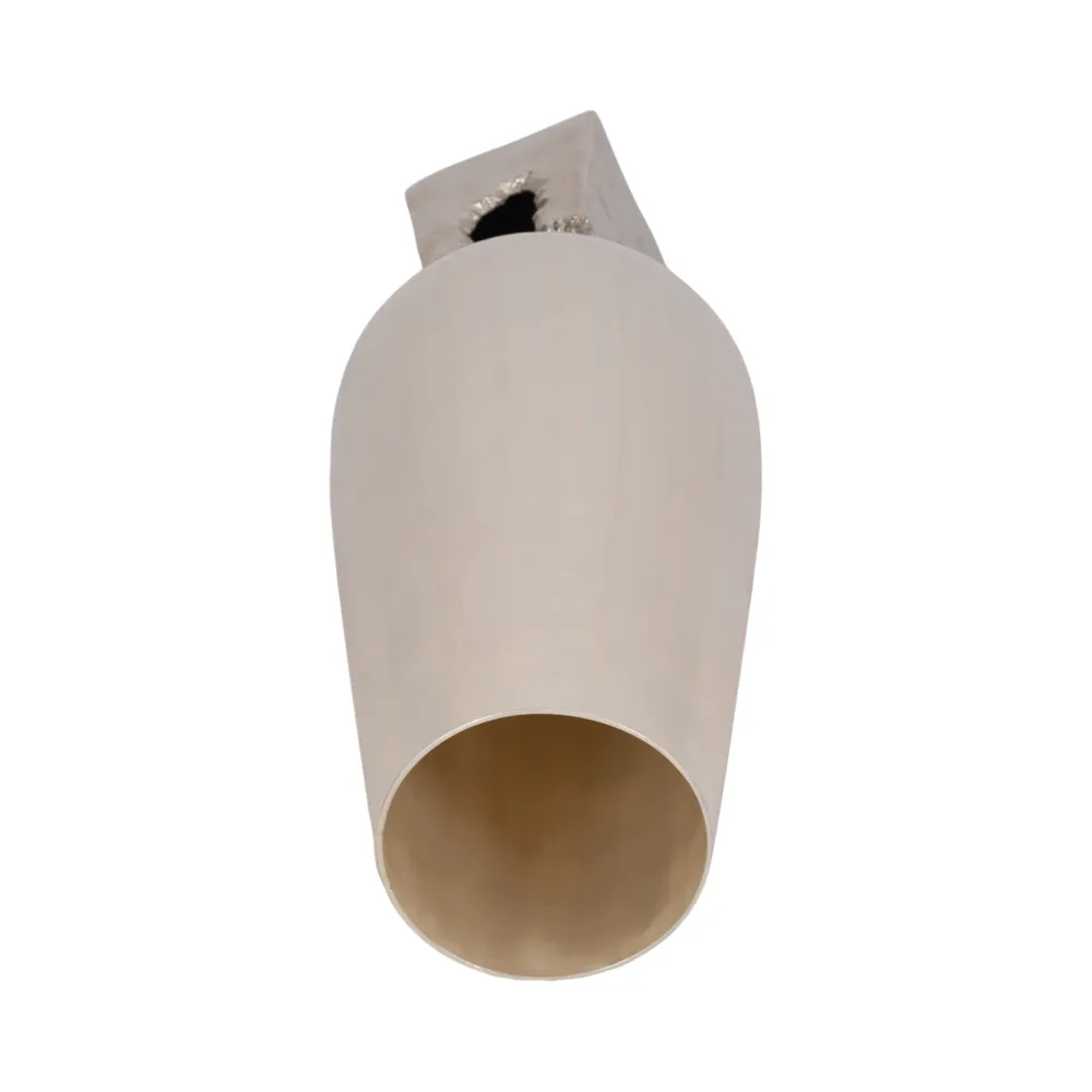 GRANTHAMLEY WHITE GLASS VASE 19 (IN)