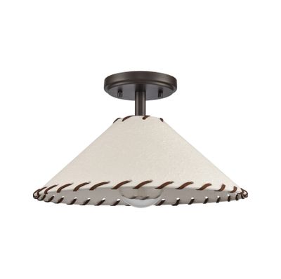 Marion 14″ Wide 1-Light Semi Flush Mount - Oil Rubbed Bronze
