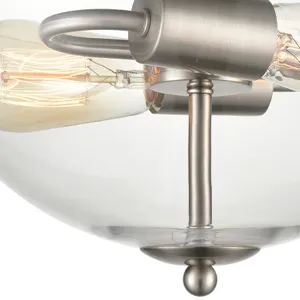 Astoria 15'' Wide 2-Light Semi Flush Mount - Brushed Nickel 4