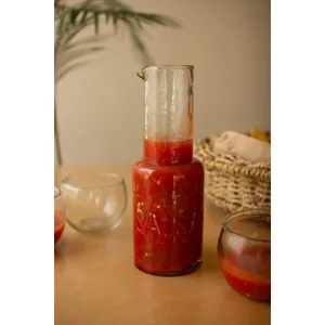 Glass Salsa Pitcher with Four Bowls 4