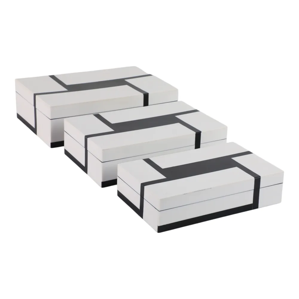WALT SET OF 3 WHITE BOXES 4 (IN)