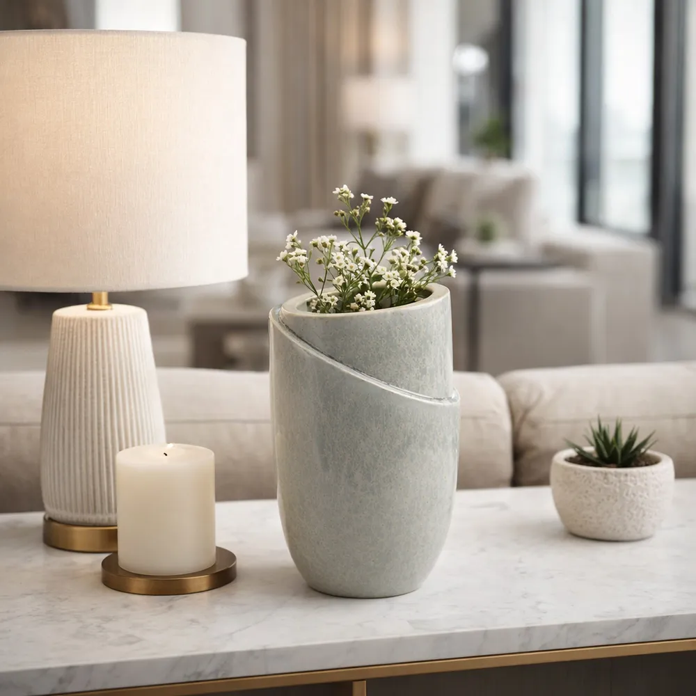 GREYSONSTONE GRAY VASE 11 (IN)