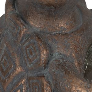 7" TURTLE WITH SOLAR ORB, ANTIQUE COPPER 7
