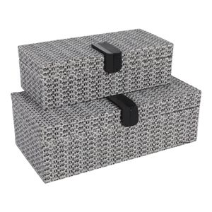 BECKETTLAKE SET OF 2 BLACK BOXES 5 (IN) 1