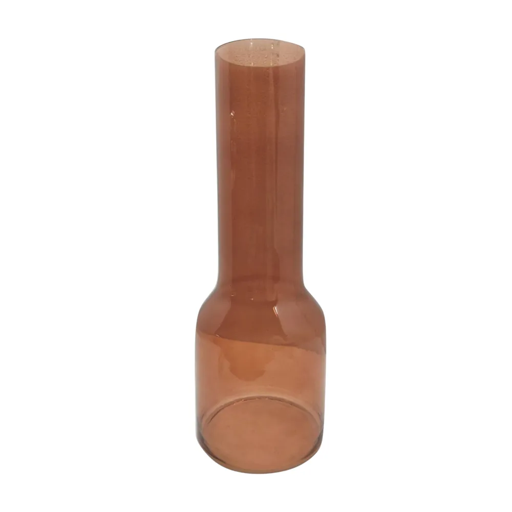 HOLLISBEACH BROWN GLASS VASE 20 (IN)