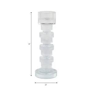 FINNSHAW CLEAR CANDLE HOLDER 9 (IN) 8
