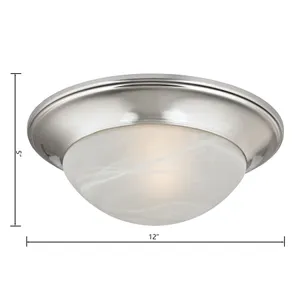 Fluor 12'' Wide 1-Light Flush Mount - Brushed Nickel 2