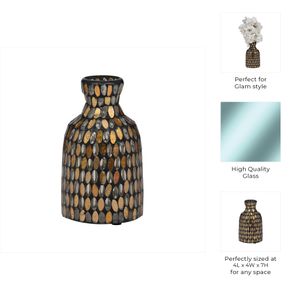 ENSLEYRIDGE BRONZE GLASS VASE 7 (IN) 10