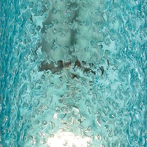Ice Fragments 5'' Wide 1-Light Mini Pendant - Satin Nickel and Aqua Glass 3