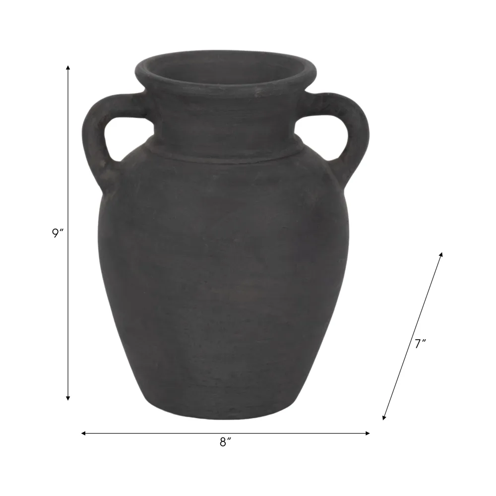 CARLINROSE BLACK VASE 10 (IN)