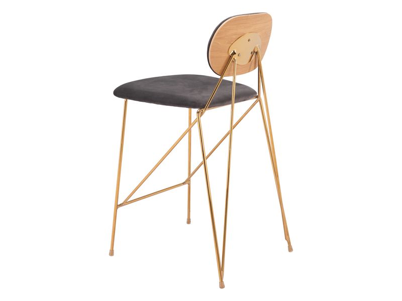 Georges Counter Stool Gray & Gold 6