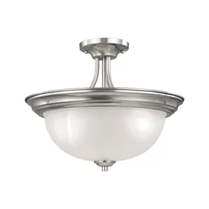 Bristol Lane 16'' Wide 3-Light Semi Flush Mount - Brushed Nickel 1