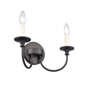 Cecil 14'' Wide 2-Light Vanity Light - Matte Black 5