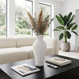 NASHFIELD WHITE VASE 22 (IN) 11
