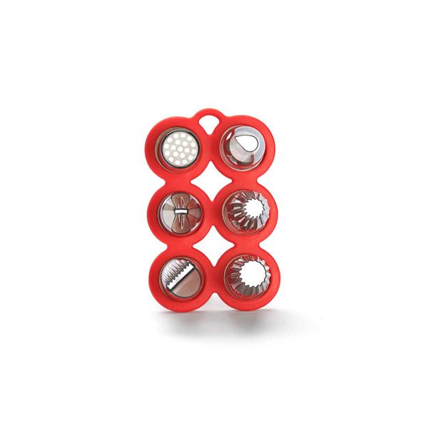 DEBUYER Creative Set, 6 Tritan Nozzles & Stand