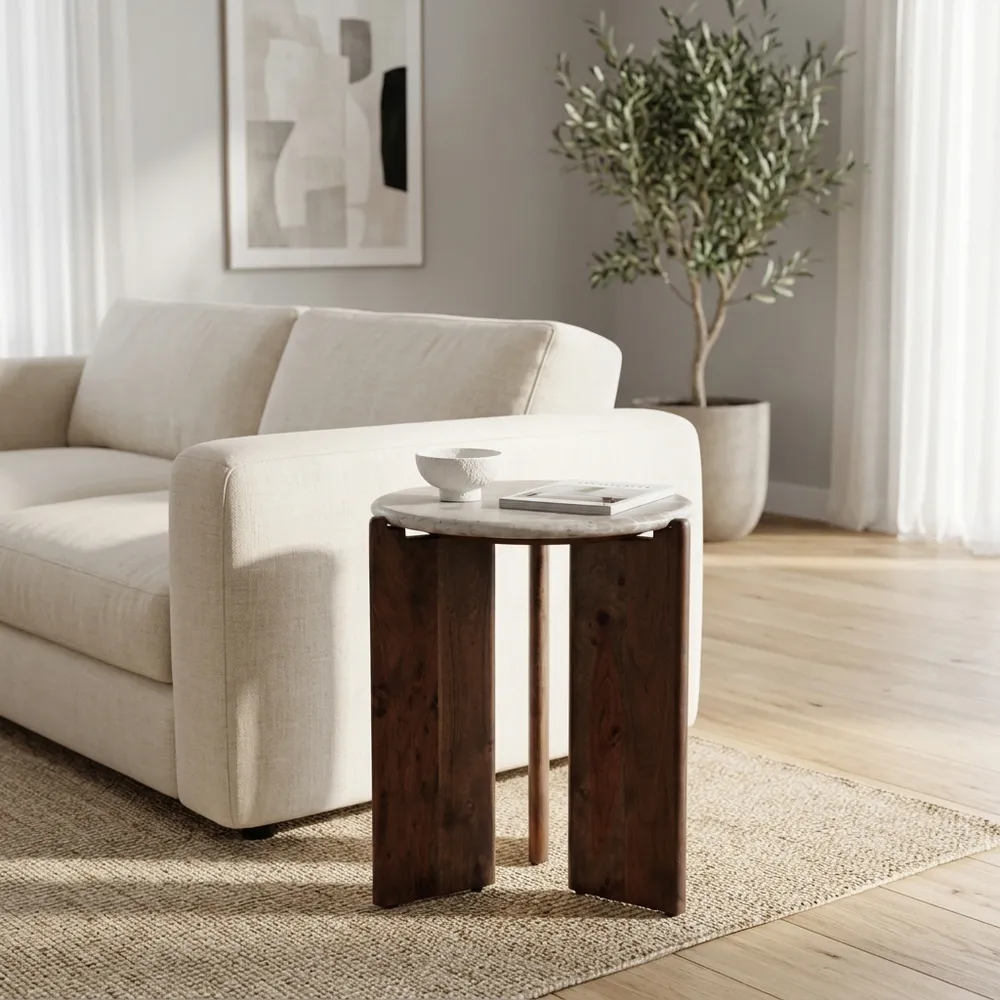 HALSEYCLIFF BROWN TABLE 20 (IN)
