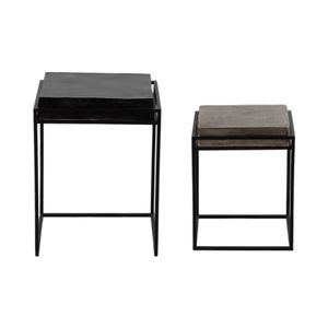 BARNETWIND SET OF 2 BLACK TABLE 23 (IN) 1