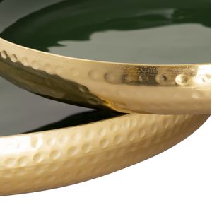 Nelson Tray - Set of 2 Dark Green Enamel 4