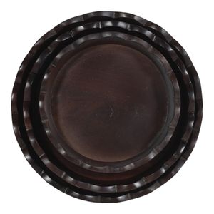 BARRONRIDGE SET OF 3 BROWN TRAY 4 (IN) 4
