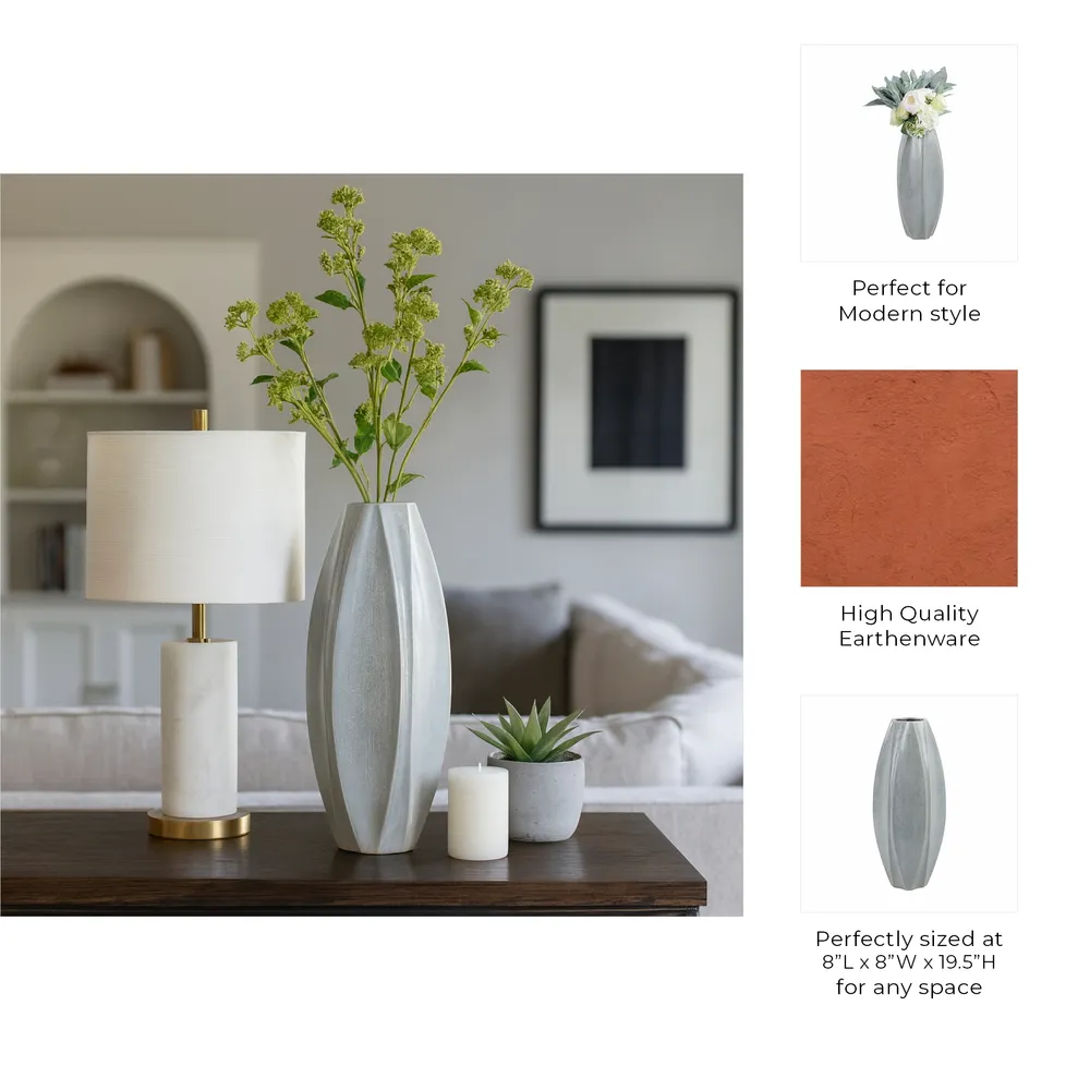 EMMETTON GRAY VASE 20 (IN)
