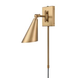 Whitmire 10.25'' High 1-Light Plug-In/Hardwire Sconce - Brushed Gold 7