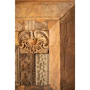Set of 2 Repurposed Framed Wood Block Stamps 2