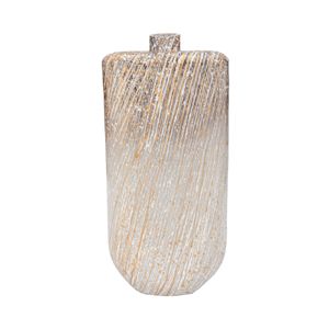STONEWOOD IVORY GLASS VASE 16 (IN) 1