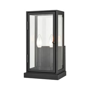 Foundation 13'' High 2-Light Outdoor Sconce - Matte Black 1