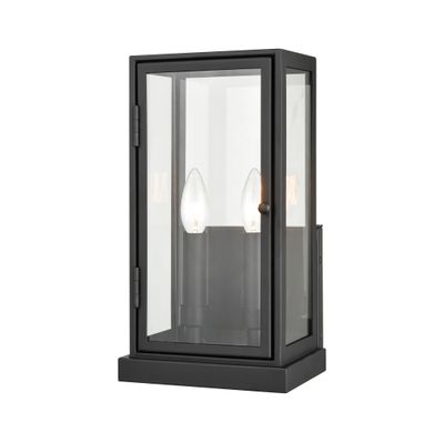 Foundation 13″ High 2-Light Outdoor Sconce - Matte Black