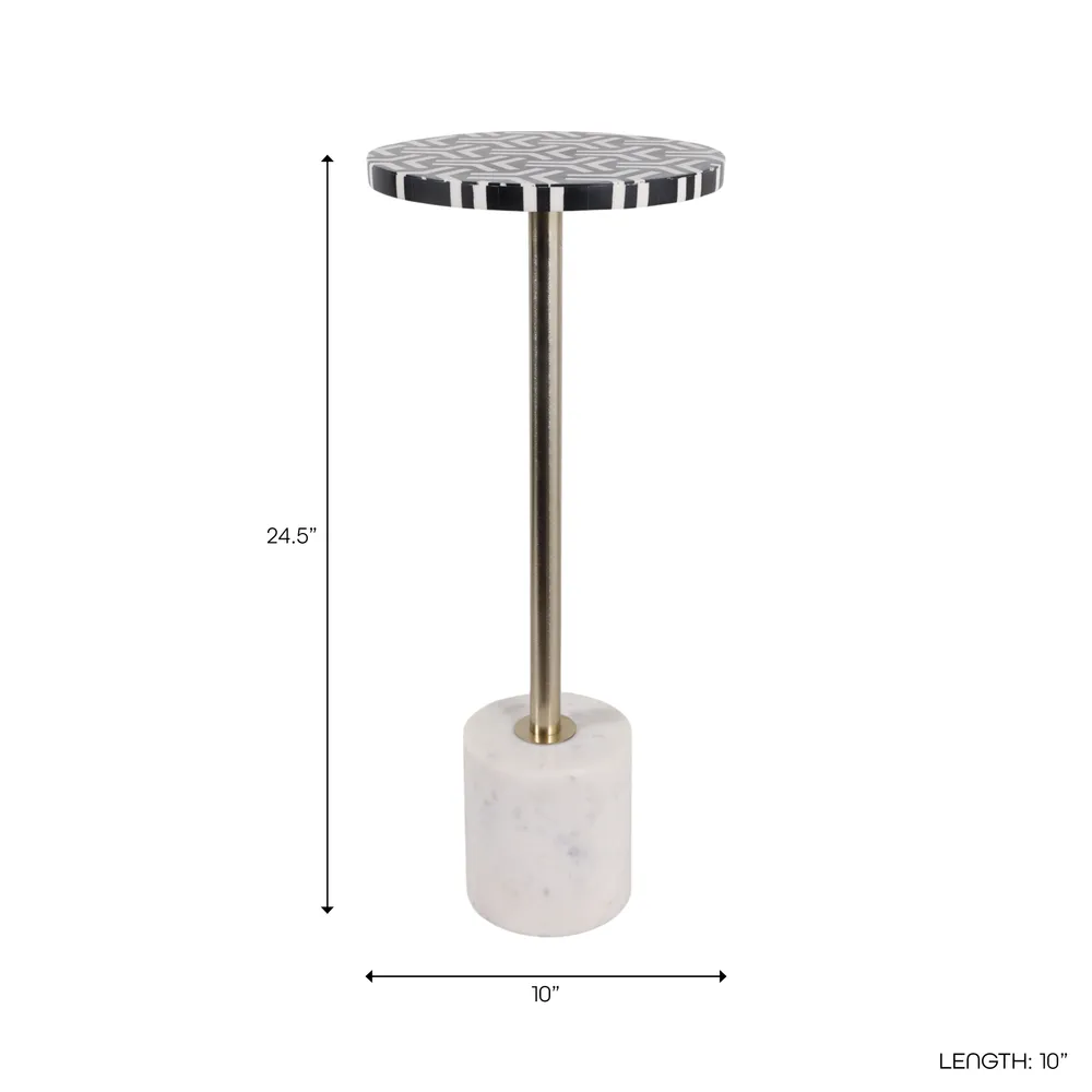 DERMOTMOOR WHITE TABLE 25 (IN)