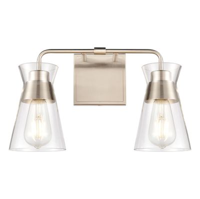 Brookville 15″ Wide 2-Light Vanity Light - Satin Nickel