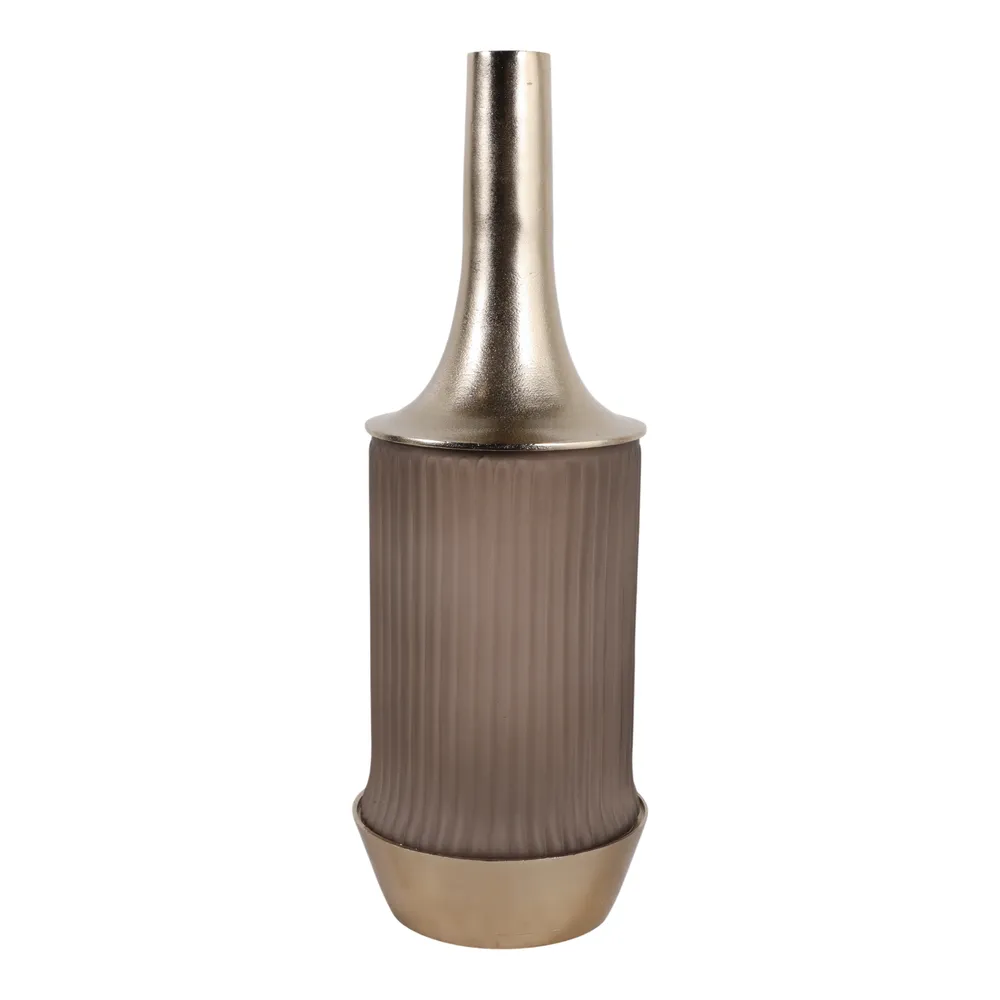 FORDFORD GRAY GLASS VASE 20 (IN)