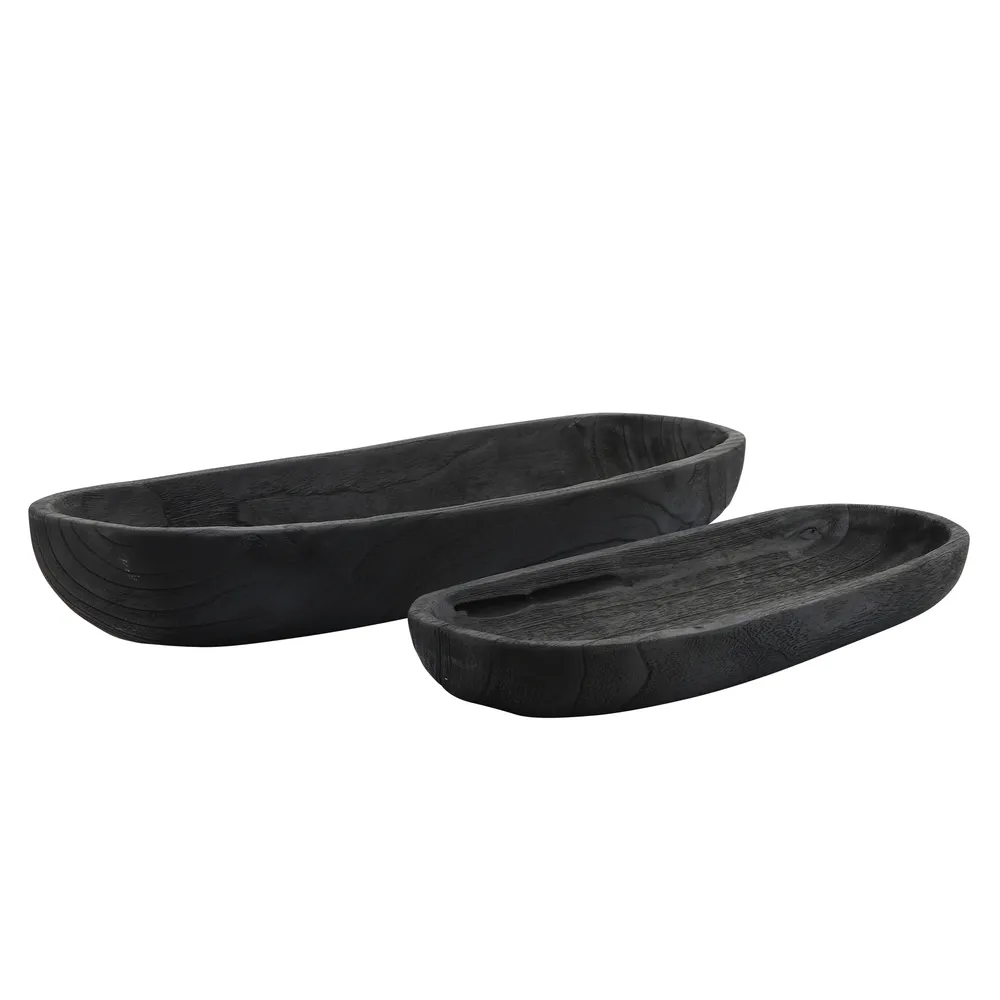 ELTONWIND SET OF 2 BLACK BOWLS 4 (IN)