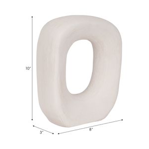 10" SHORT ROUGH OPEN CUT-OUT OBJECT, WHITE 9