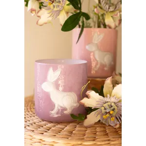 Set of 3 Colored Glass Bunny Vases 3