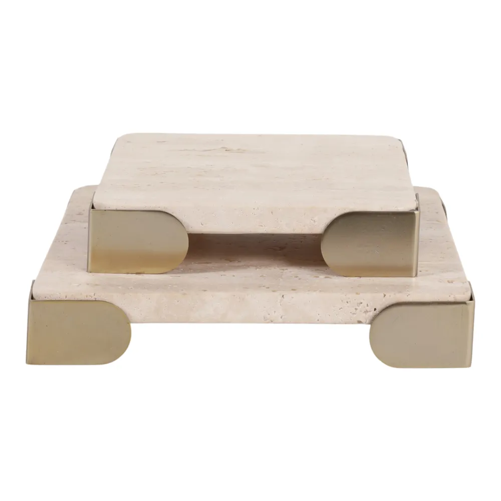 JANEVIEW SET OF 2 IVORY TRAY 2 (IN)