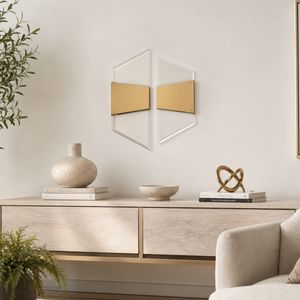 ELLENWIND SET OF 2 GOLD WALL SCULPTURES 16 (IN) 6