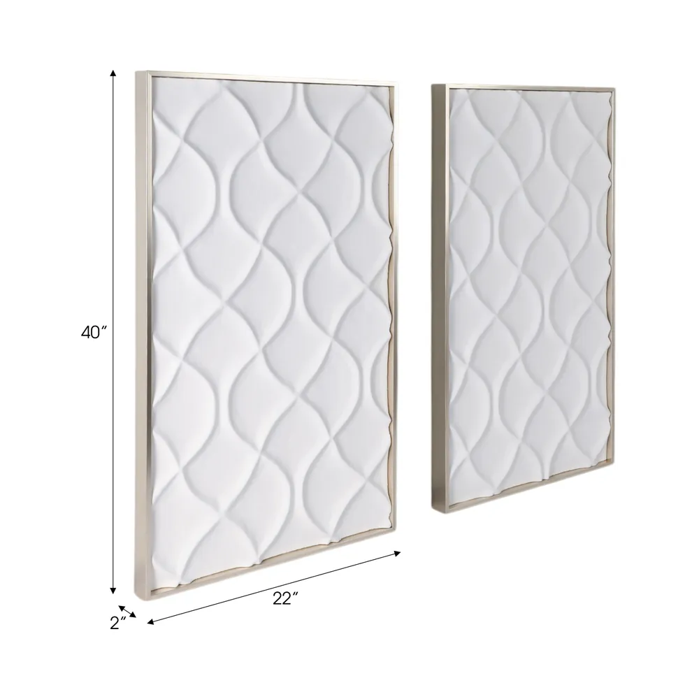 HAWLEYHAM SET OF 2 WHITE ART 40 (IN)