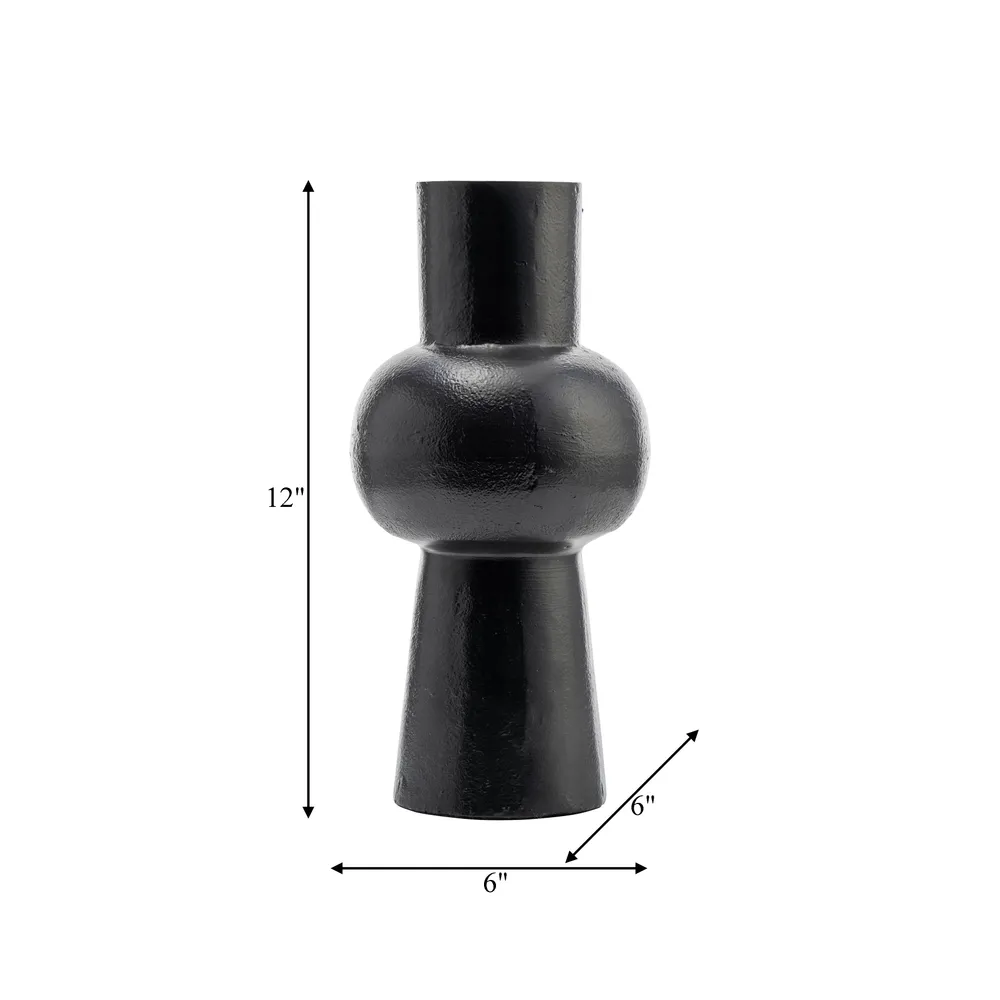 HATTONDALE BLACK VASE 12 (IN)