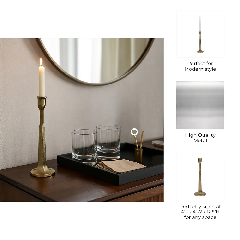DALELEY GOLD CANDLE HOLDER 13 (IN)