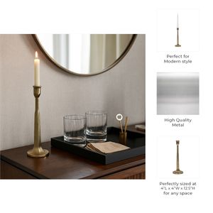 DALELEY GOLD CANDLE HOLDER 13 (IN) 9