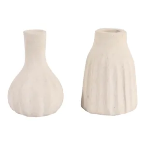 DOVERMORE SET OF 2 IVORY VASES 7 (IN) 4