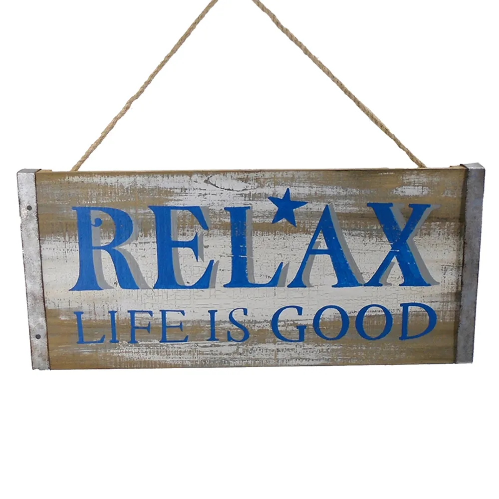 15-3/4" RELAX WALL PLAQUE LIFE IS GOOD